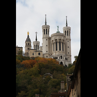 Lyon, Notre-Dame de Fourvire, Die Basilika von der Sane aus gesehen