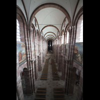 Speyer, Kaiser- und Mariendom, Blick von der Orgelempore ins Hauptschiff