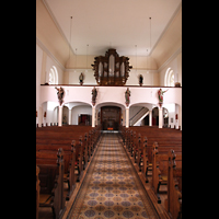 berherrn, Kirche, Innenraum in Richtung Orgel