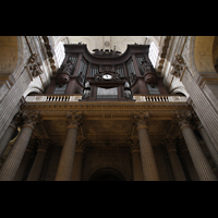 Paris, Saint-Sulpice, Orgelempore mit Säulen, perspektivisch
