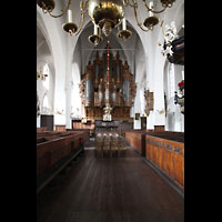 Lübeck, St. Ägidien, Innenraum in Richtung Orgel