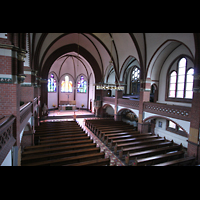 Berlin, Auenkirche, Blick von der Orgelempore in die Kirche