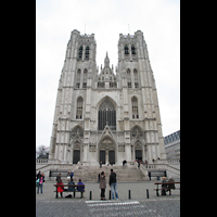 Brussel (Bruxelles - Brssel), Kathedraal Sint Michiel en Goedele, Frontansicht