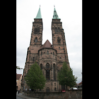 Nrnberg (Nuremberg), St. Sebald, Doppelturmfassade mit Westchor
