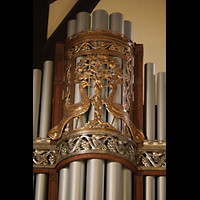 Philadelphia, First Presbyterian Church Germantown, Prospektdetail und Verzierung an der Gallery Organ