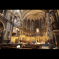 Montserrat, Abadia de Montserrat, Basílica Santa María, Chorraum mit Orgel